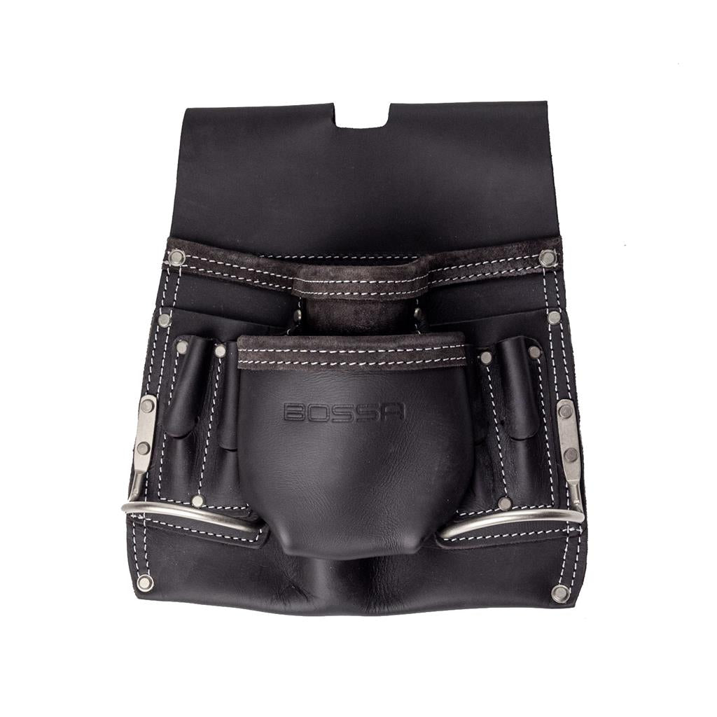 Bossa Top Grain Leather Nail and Tool Pouch with Dual Hammer Loops