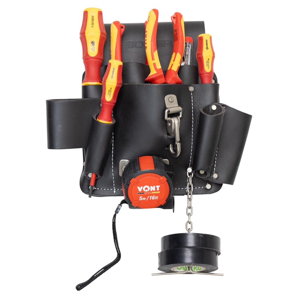 Bossa Top Grain Leather Electricians Tool Pouch