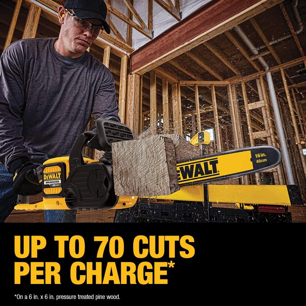 DEWALT DCKO667X1 9 Ah 60 V Lithium-Ion 4-Piece Cordless Chainsaw and Blower Combo Kit