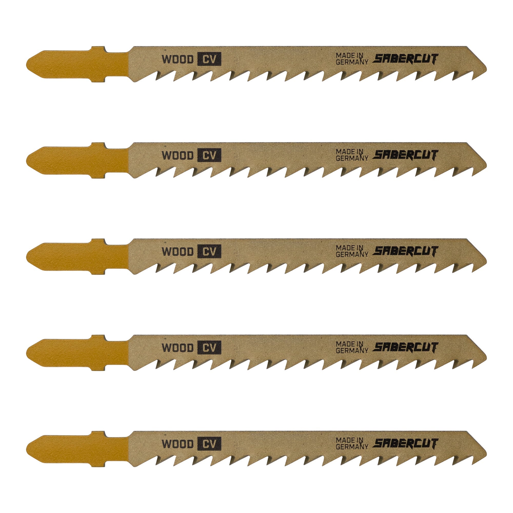 Sabercut 4 in. X 6TPI Thick-Kerf T-Shank Jigsaw Blade For Ultra-Fast Cuts on Wood (5-Pack)
