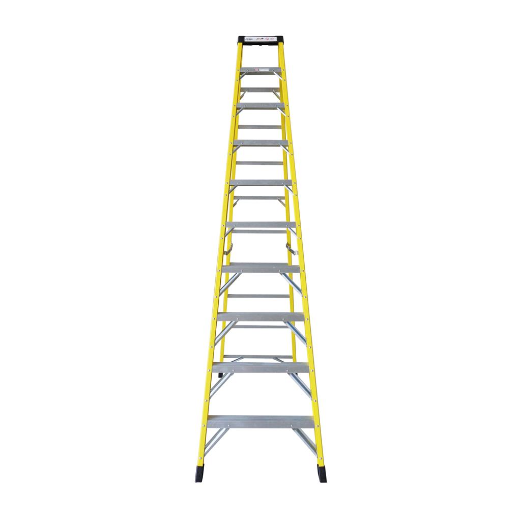 DuraDrive 10' Fiberglass Step Ladder, 300 Lbs. Grade 1A