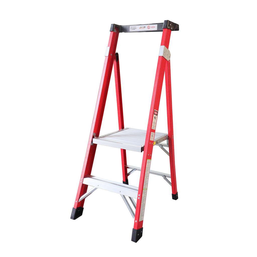 DuraDrive 2 ft. Fiberglass Platform Ladder, 300 Lbs.