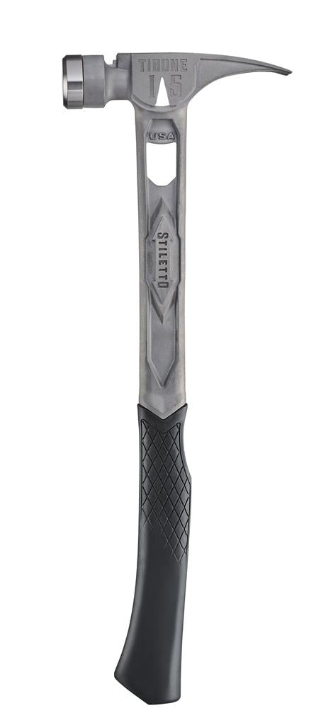 Stiletto TIB15SC 15 oz Smooth Face Curved Handle Titanium Hammer