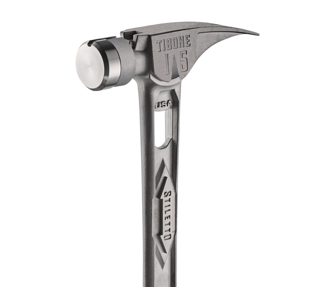 Stiletto TIB15SC 15 oz Smooth Face Curved Handle Titanium Hammer