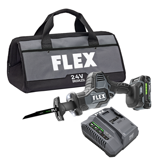 Flex FX2241-1A 24V One Handed Reciprocating Saw Kit (1 x 2.5 Ah)