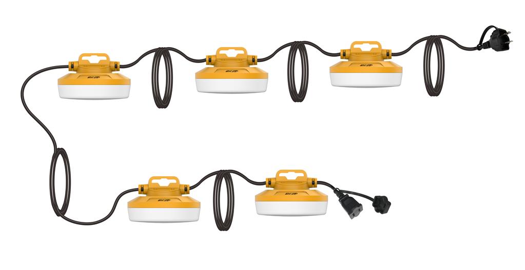 DuraDrive 50 ft. LED Daisy Chain String Work Light, 6,000 Lumens