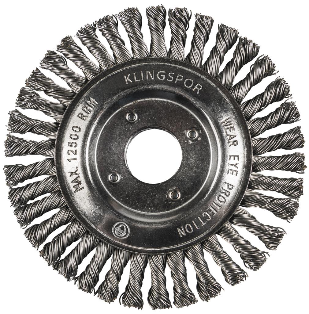 Klingspor Abrasives 382067 5 in x 5/8 in-11 x 7/8 in Heavy Duty Stringer-Bead Wheel Brush