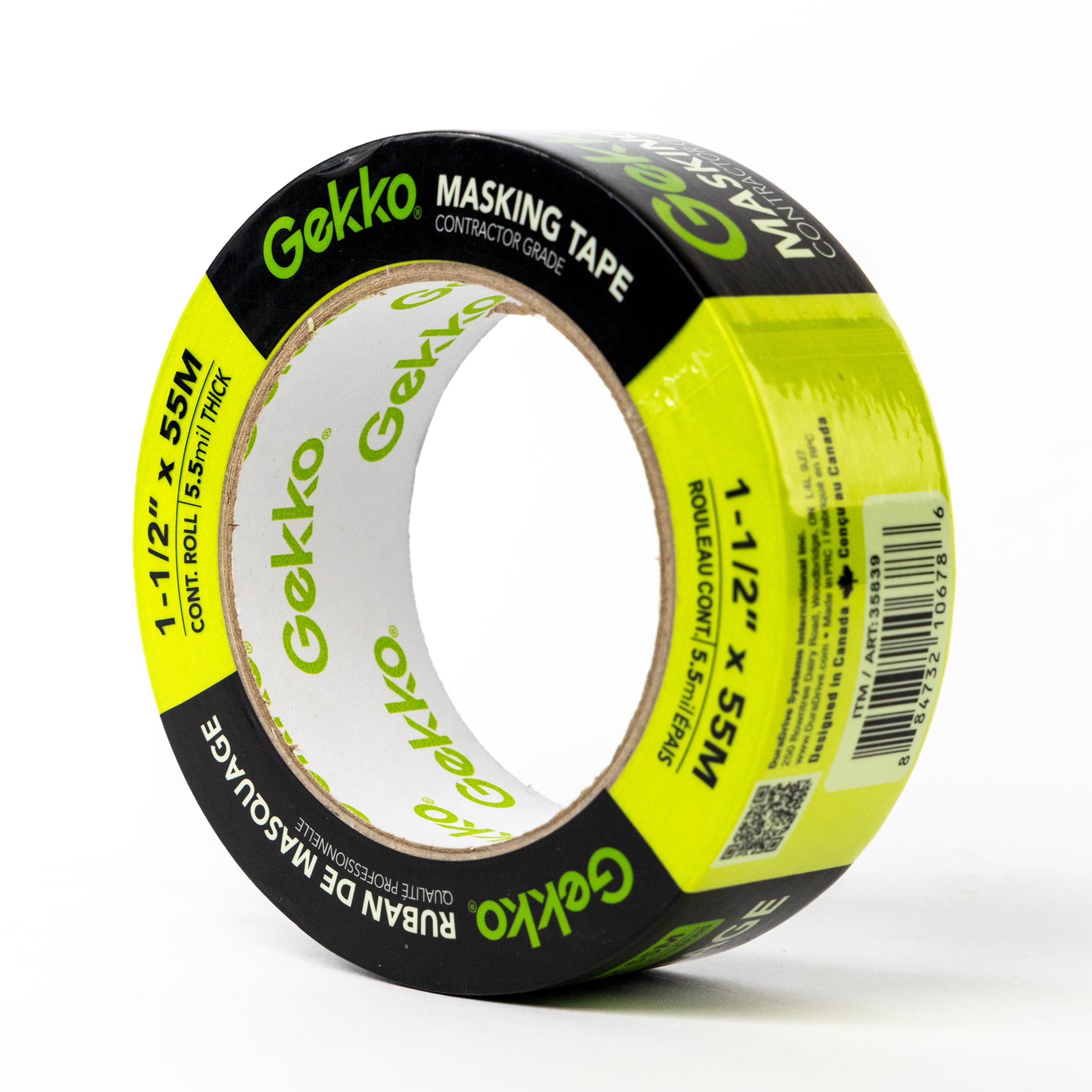 Gekko 1-1/2 in x 55 m Green Masking Tape