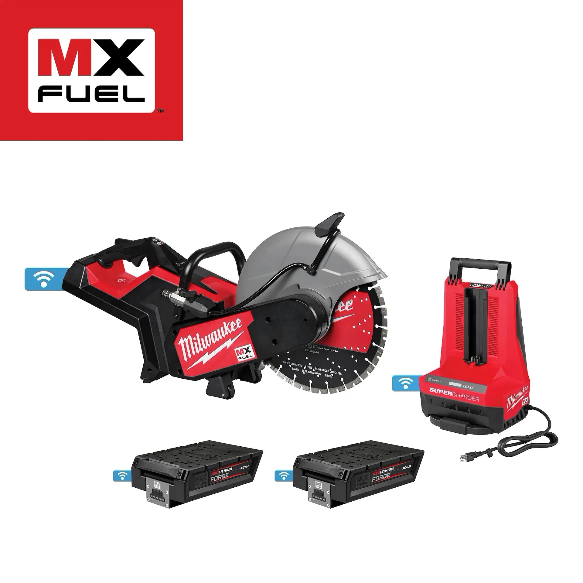 Milwaukee MXF315-2XC MX FUEL™ 14 in MX FUEL Metal Cordless Cut-Off Saw Kit