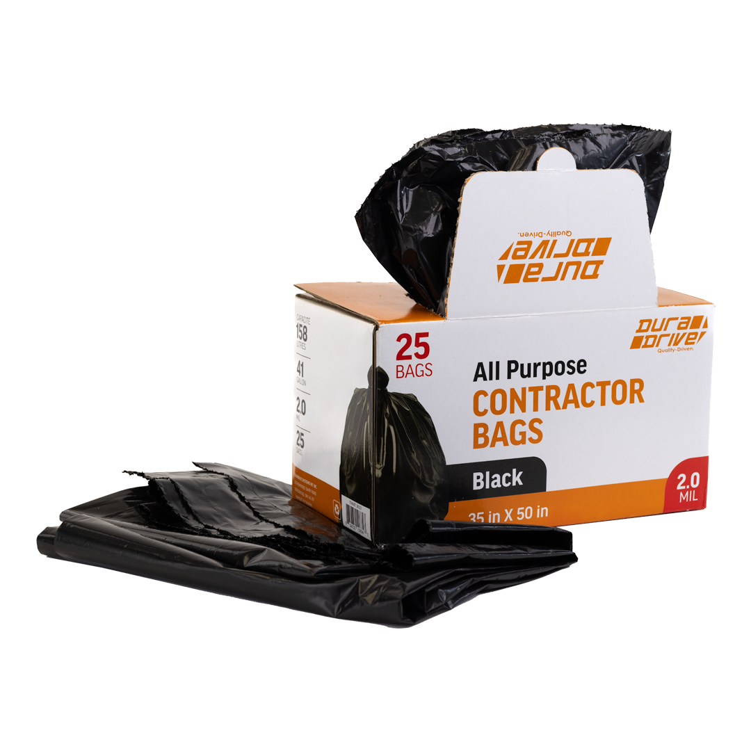 DuraDrive 158 L 2.0 mil Black Garbage Bag (25 Pack)