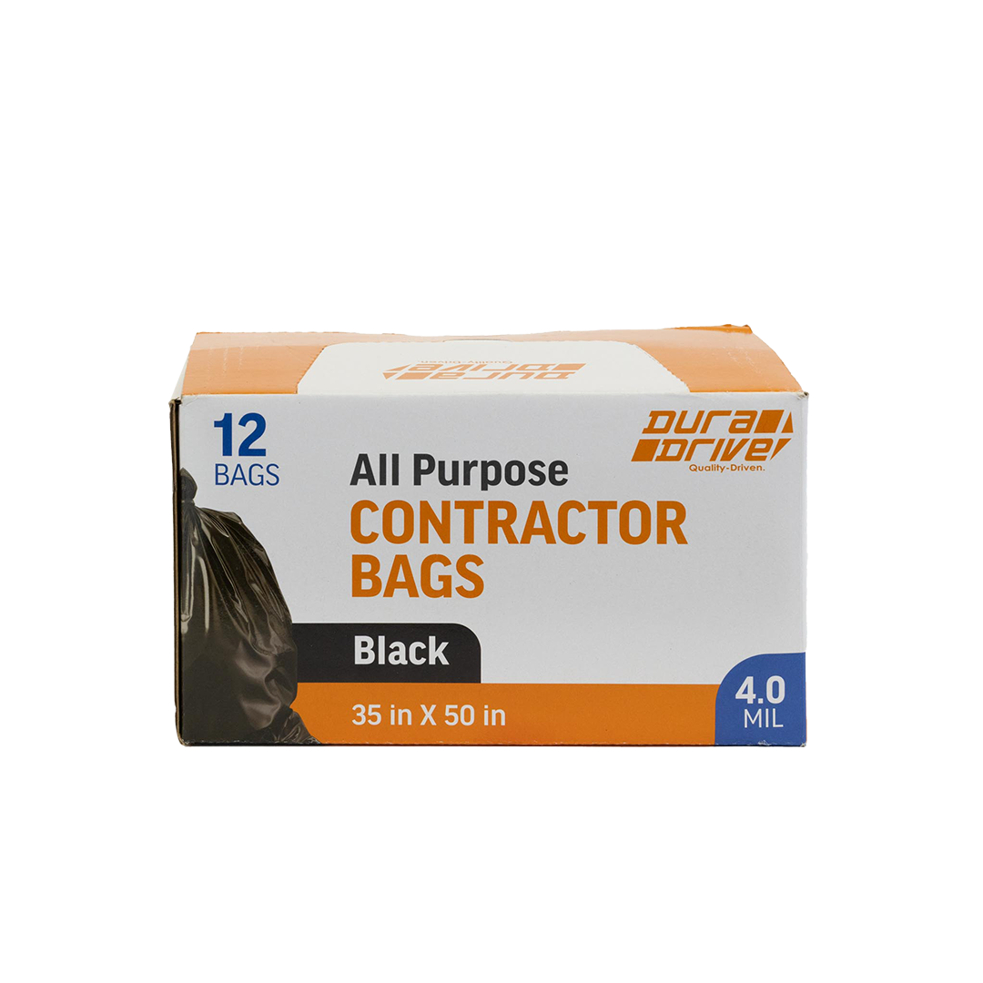 DuraDrive 158 L 4.0 mil Black Garbage Bag (12 Pack)