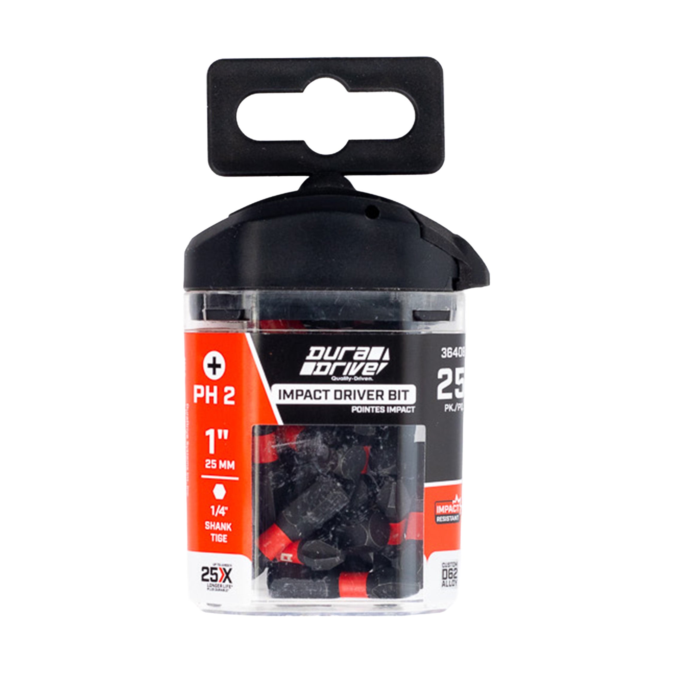 DuraDrive 2.0 PH2 x 1" Impact Driver Bit (25-Pack)