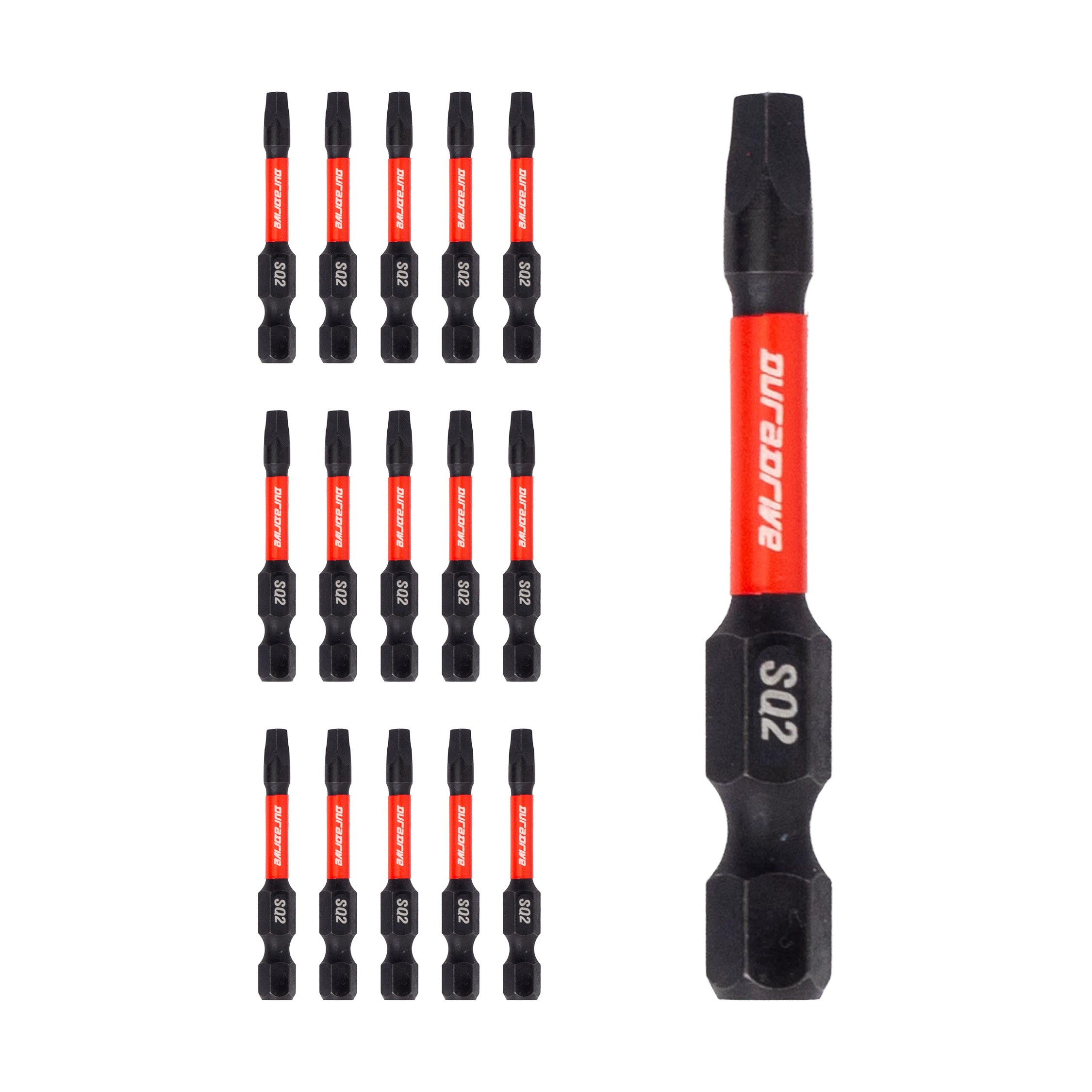 DuraDrive 2.0 SQ2 x 2" Impact Driver Bit (15-Pack)