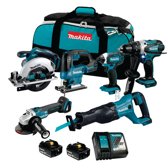 Makita DLX6123M 18V LXT 6-Tool Combo Kit 4.0Ah x 2