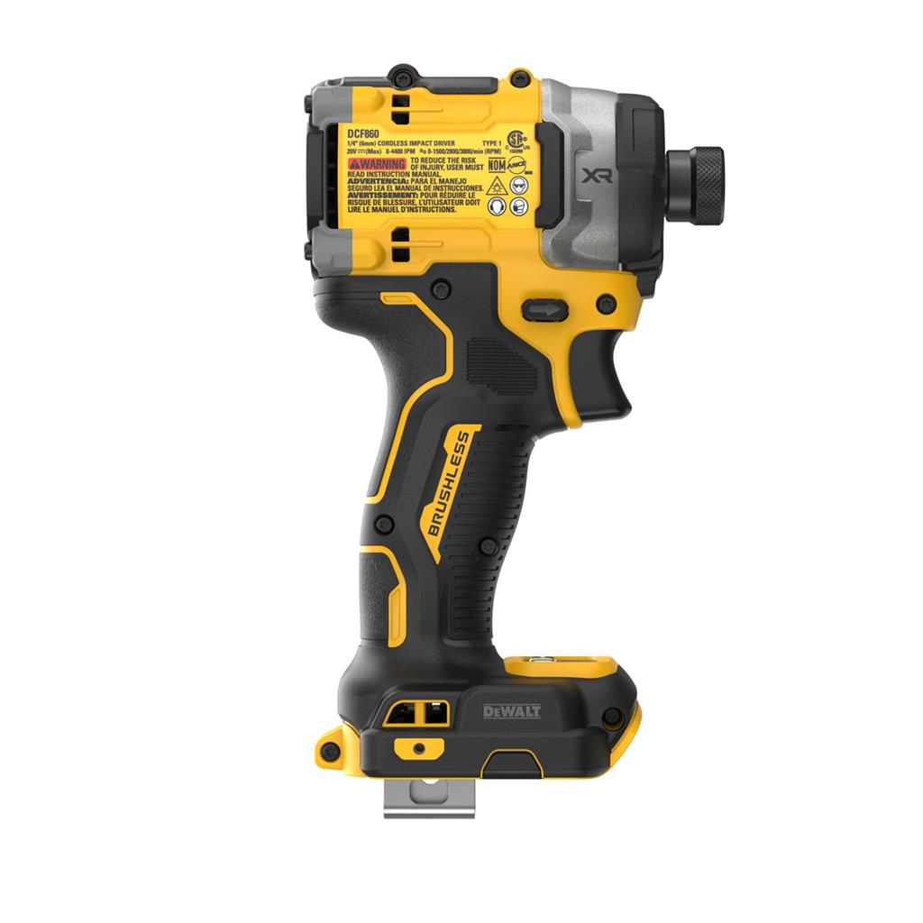 DEWALT DCF860B 20V MAX XR Brushless Cordless 3-speed High Torque 1/4 In. Impact Driver (Tool Only)