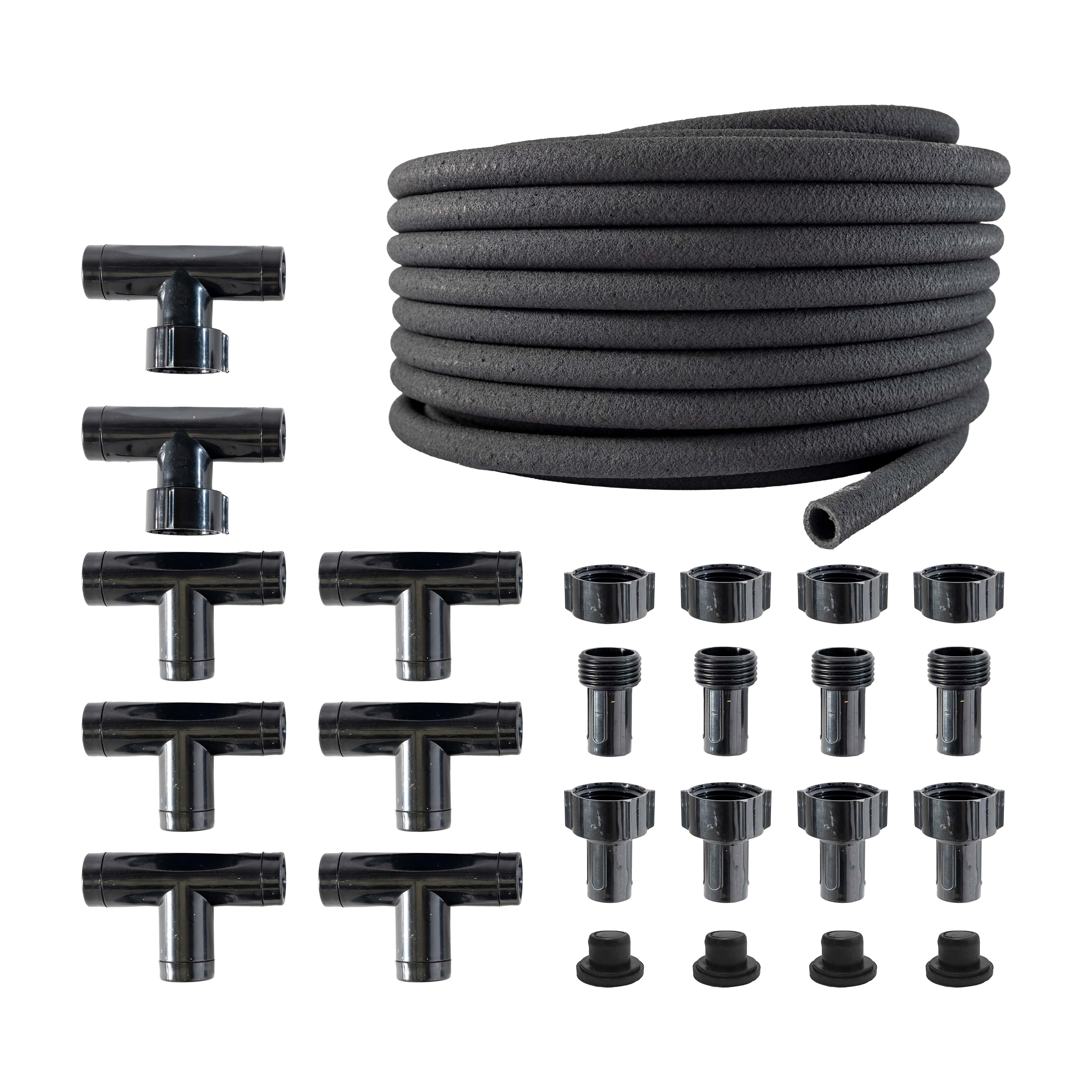 DuraDrive 3/8 in. x 100 ft. Black Soaker Hose Kit (20-Pieces)