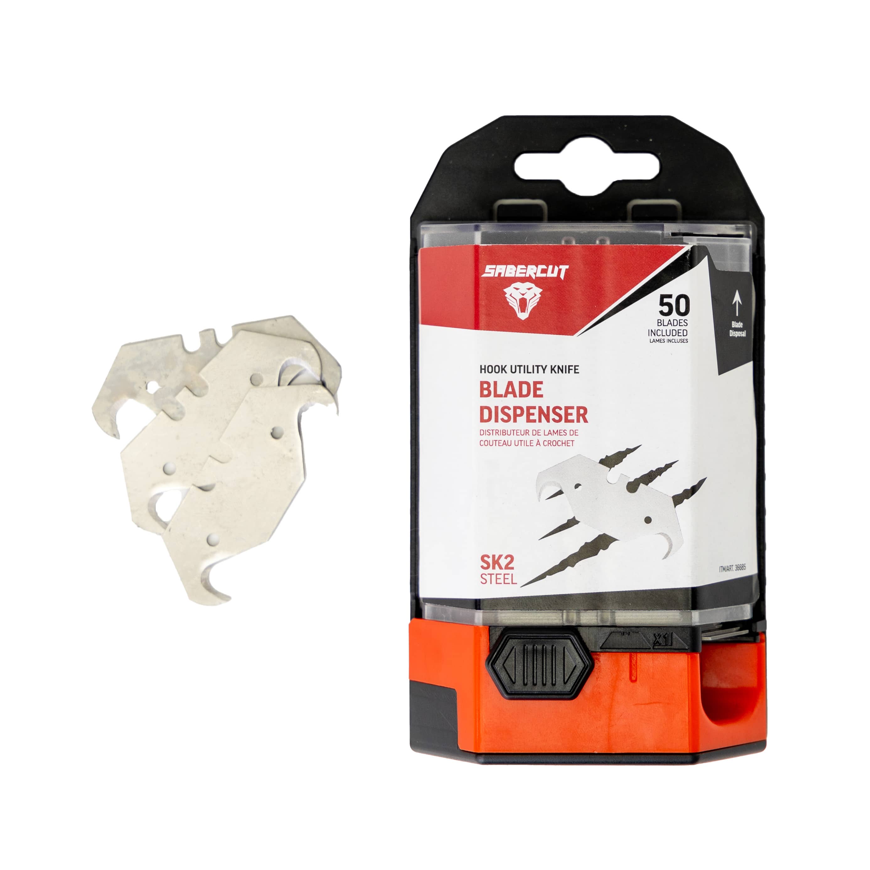 Sabercut Hook Blades With Dispenser (50-Pack)