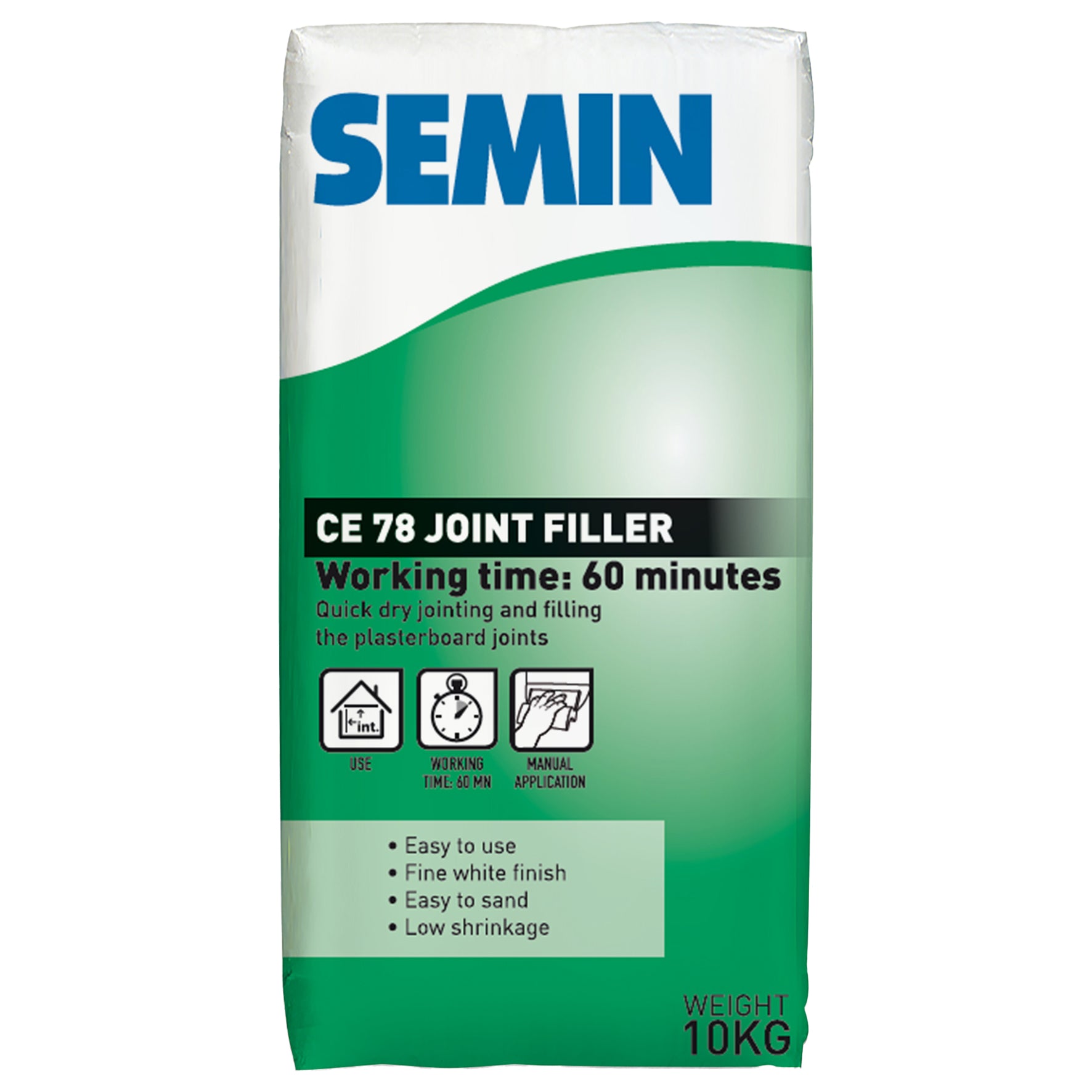 Semin 60 Setting Type Drywall Joint Compound, 10 kg Bag