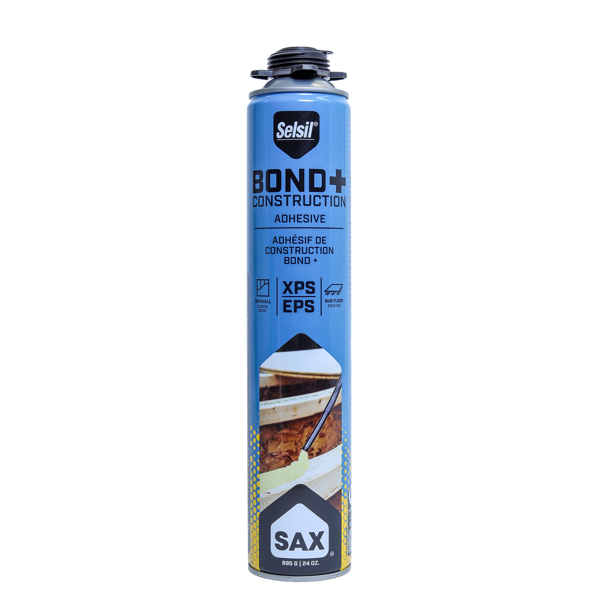Sax Bond+ Construction Adhesive Foam 695 ml / 24 oz. ( Straw-Only )