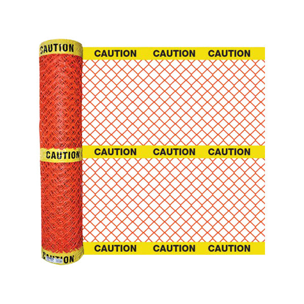 4 ft. x 50 ft. Orange Plastic Construction Safety Fence With Caution Tape