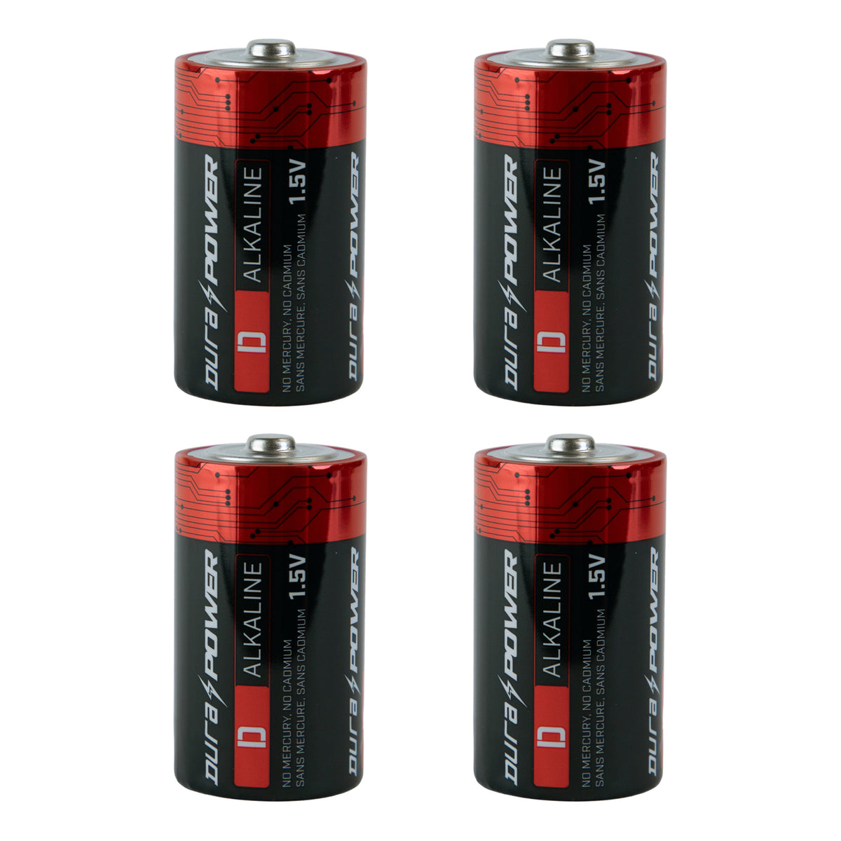 DuraPower D Alkaline Batteries (4-Pack)