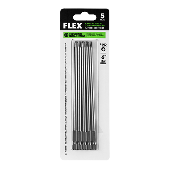 Flex FA101000-5 6 Inches Phillips Bit For Collated Attachment (5-Pack)