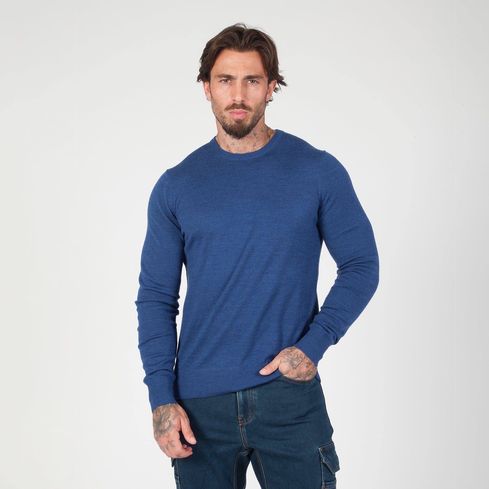 DuraDrive 100% Extra-Fine Merino Wool Crew Neck Sweater