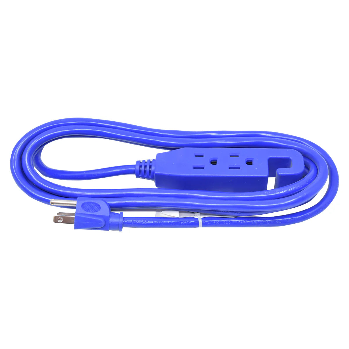DuraDrive 140323 Extension Cord 16/3 SJTW 10 ft. Triple Tap Blue (Block Heater/ Trailer)
