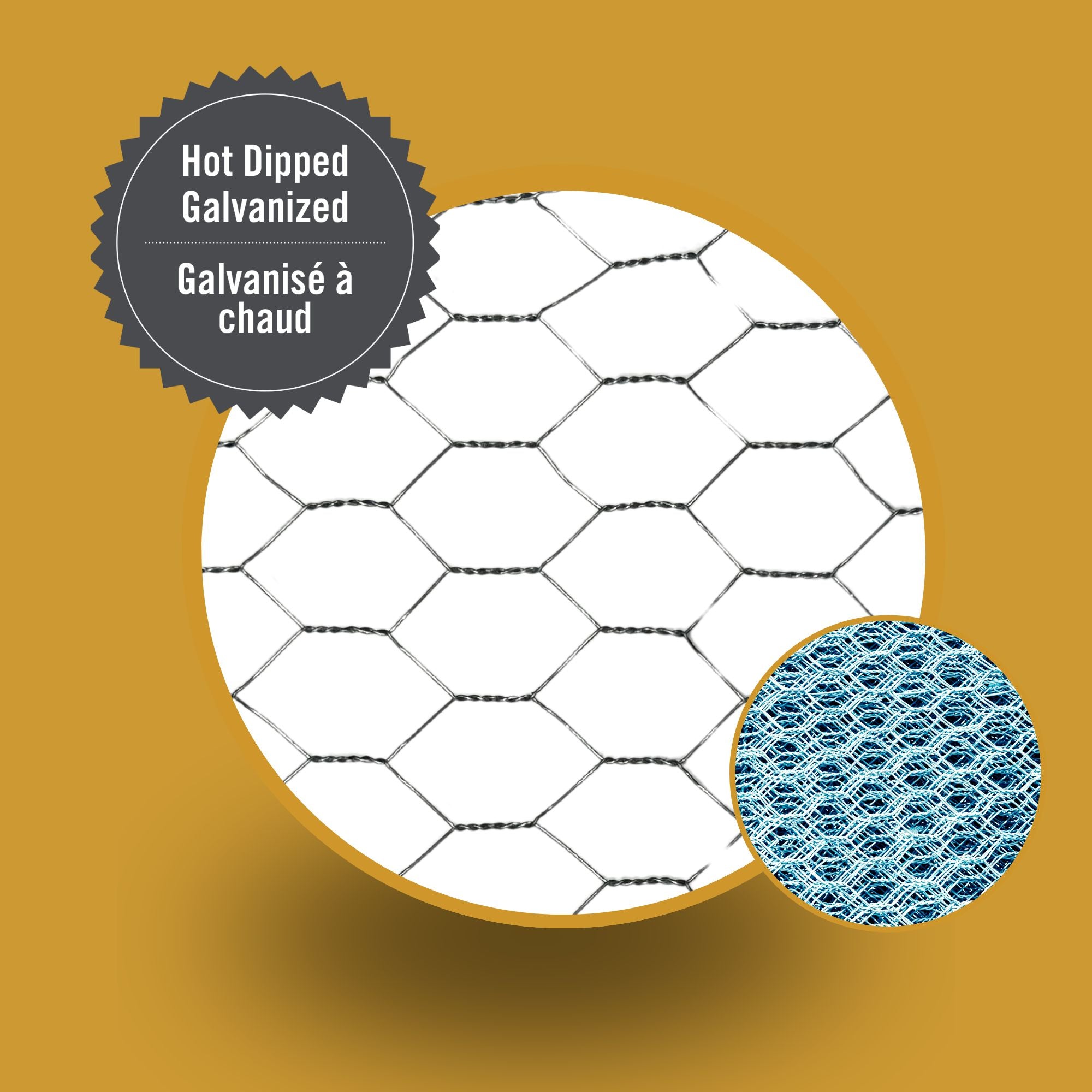 Welded Wire Fence Mesh Poultry Netting - Galv. 4 ft. x 25 ft.