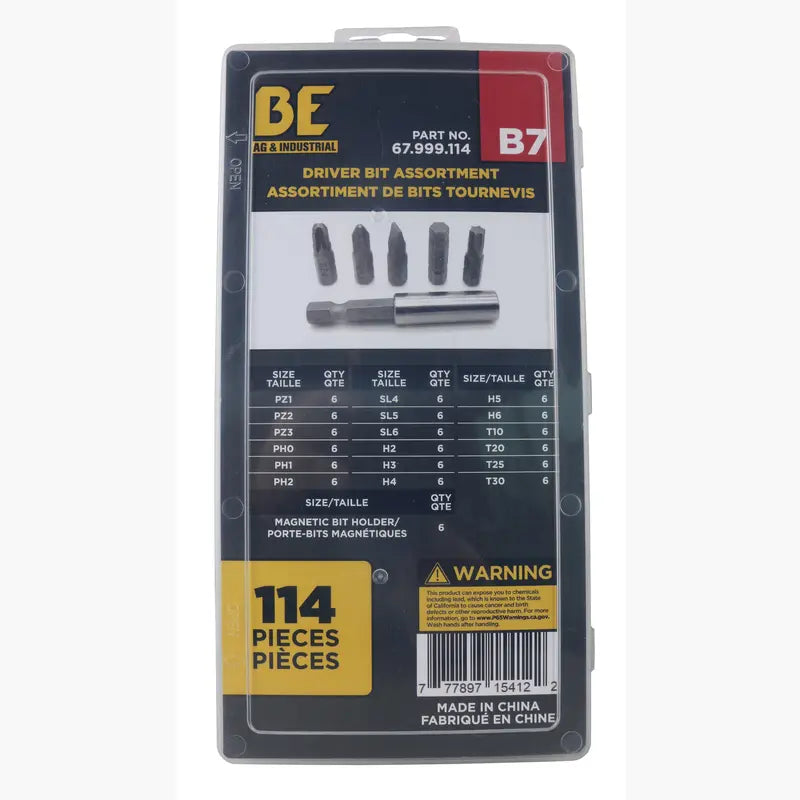 Braber 67.999.114 Driver Bit Assortment,Hex