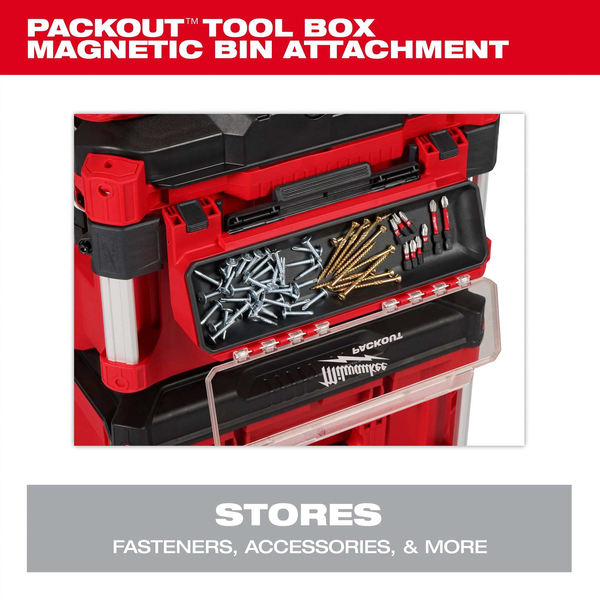 Milwaukee 48-22-8611 Packout Tool Box Magnetic Bin Attachment