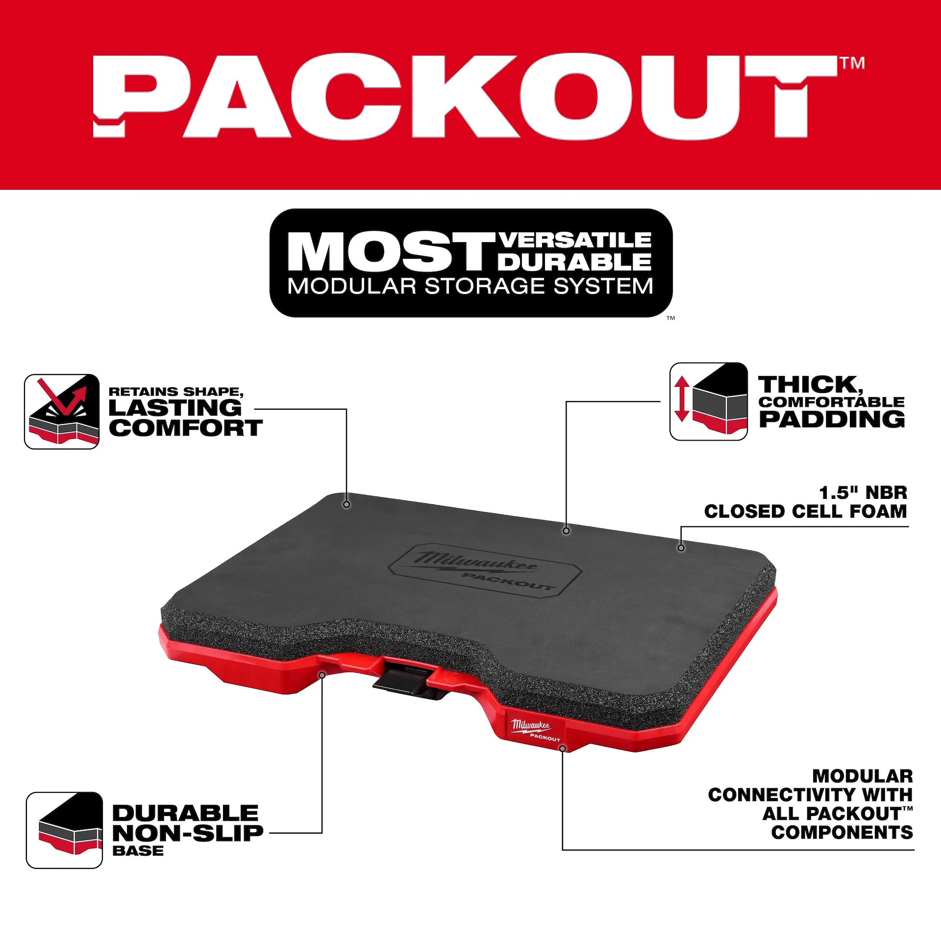 Milwaukee 48-73-6110 Packout Kneeling Pad