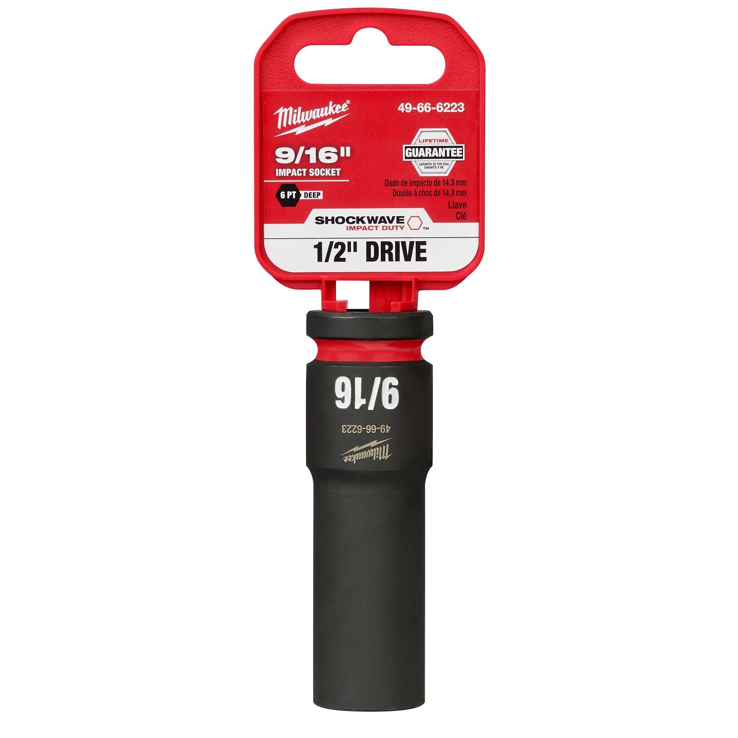 Milwaukee 49-66-6223 Deep Impact Socket 1/2 in.Dr X 9/16 in.