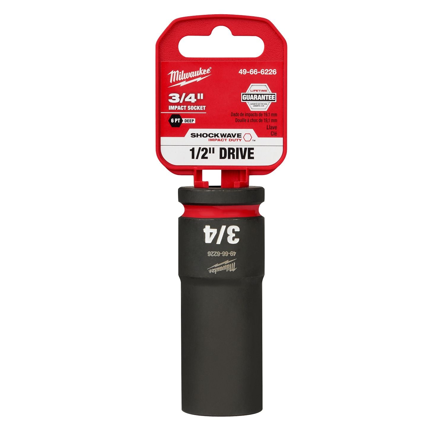 Milwaukee 49-66-6226 Deep Impact Socket 1/2 in.Dr X 3/4 in.
