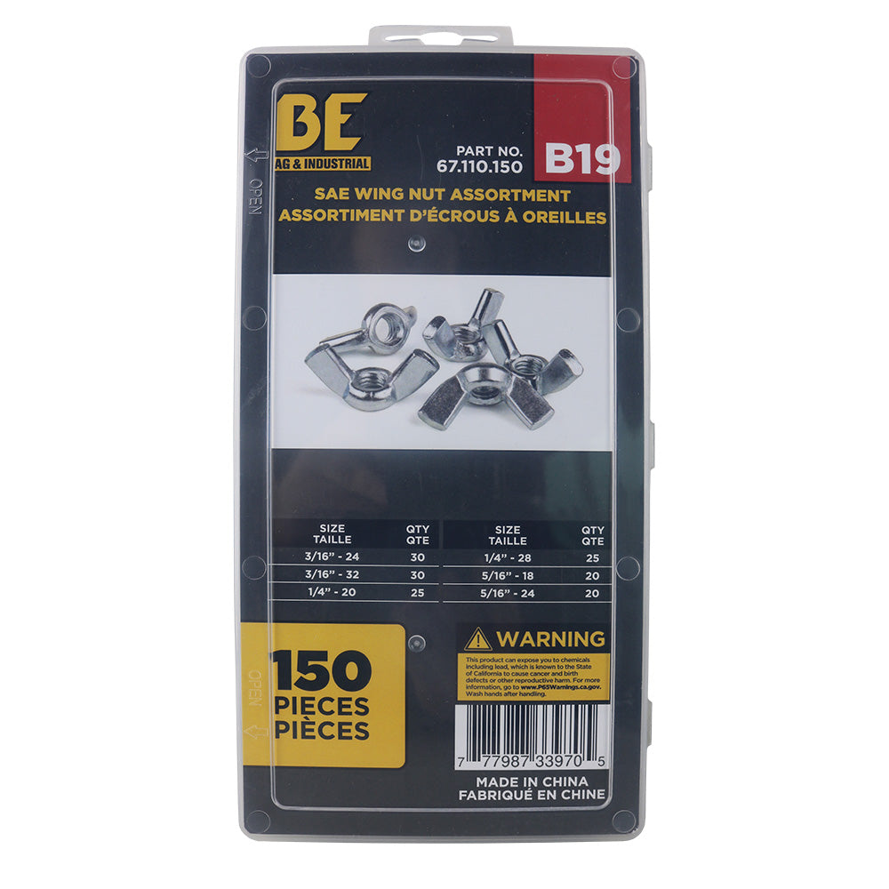 Braber 67.110.150 Sae Wing Nut Assortment