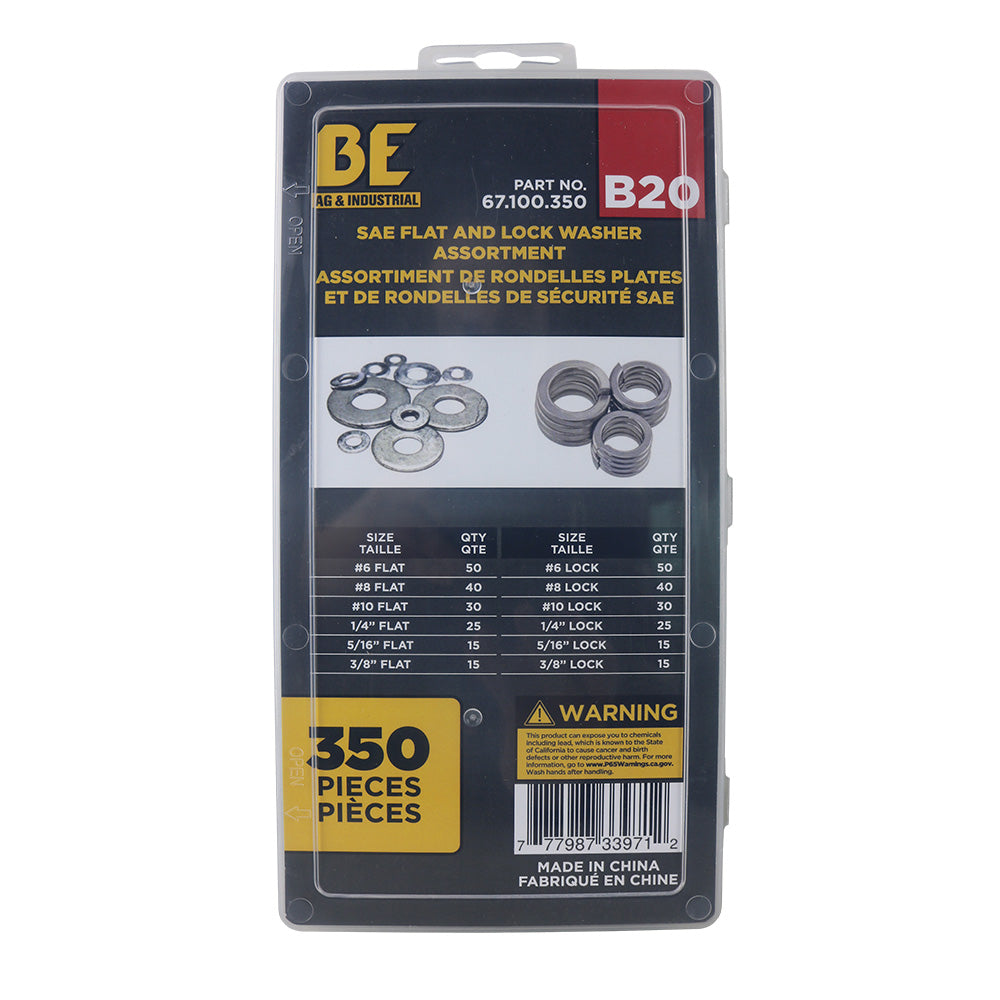 Braber 67.100.350 Sae Flat And Lock Washer Assortment