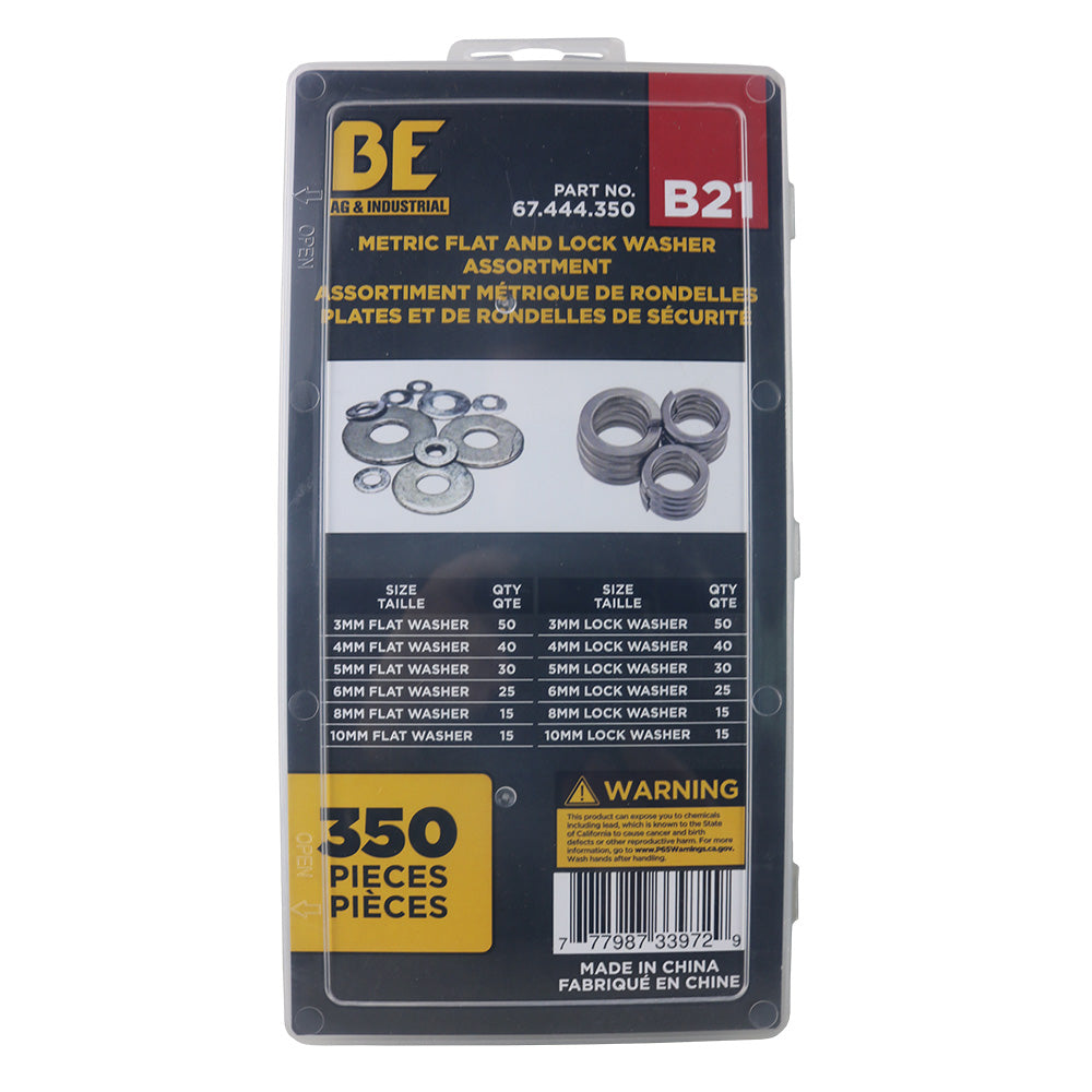 Braber 67.444.350 Metric Flat And Lock Washer Assortment