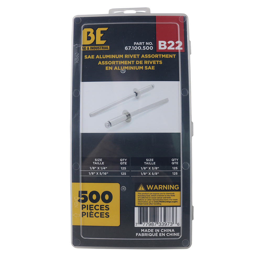 Braber 67.100.500 Sae Aluminum Rivet Assortment