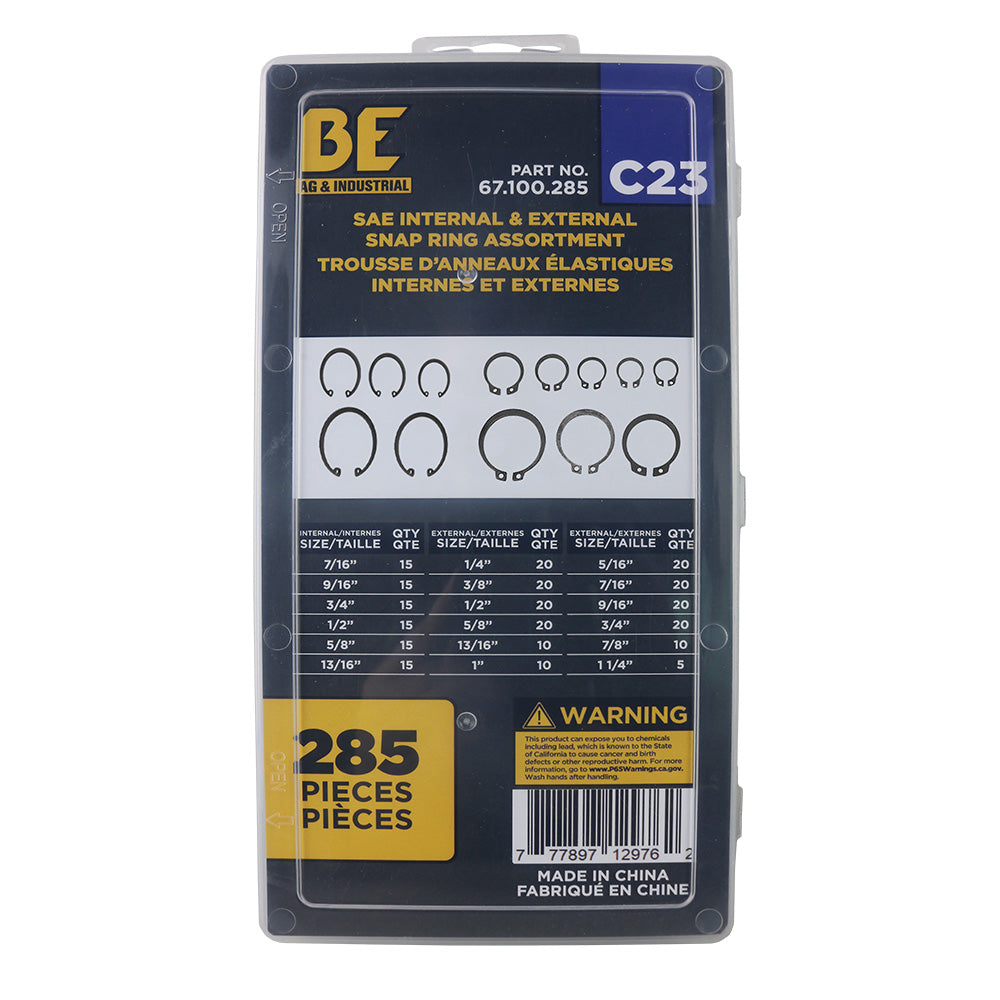 Braber 67.100.285 Snap Ring, Ass ft.T, Ext&Int