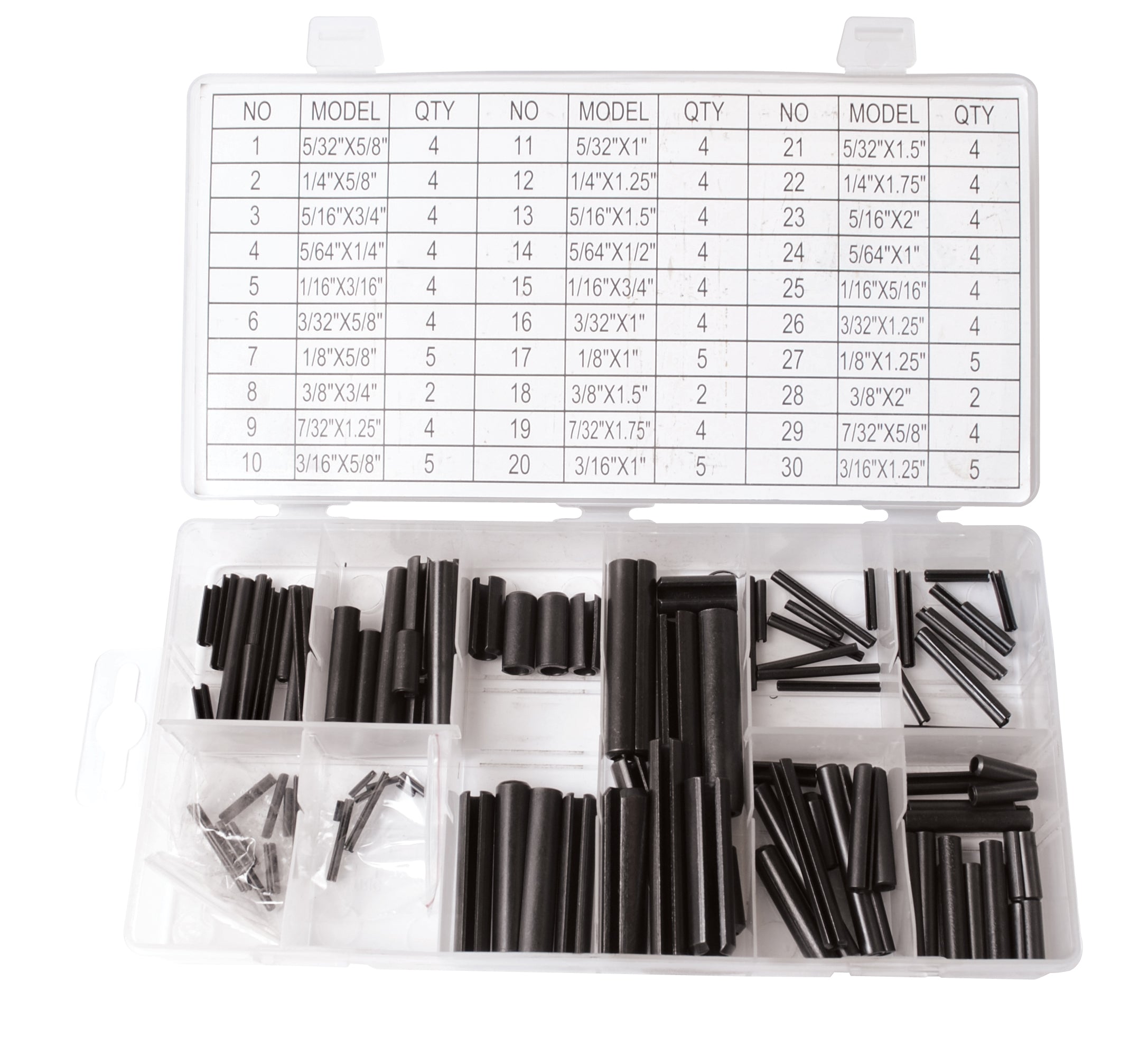 Braber 67.100.120 Roll Pin Assort. 120Pcs