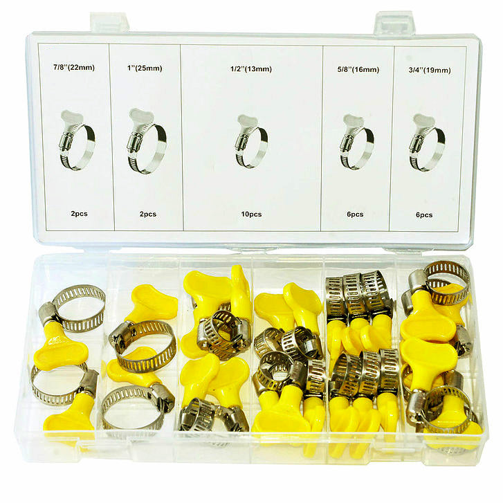 Braber 67.991.026 Key Type Hose Clamp Assortment 304 Stainless Steel