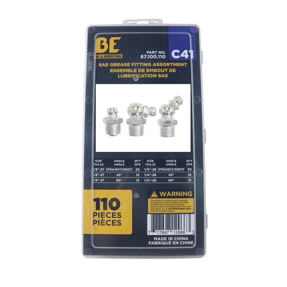 Braber 67.100.110 Sae Grease Fitting Assortment