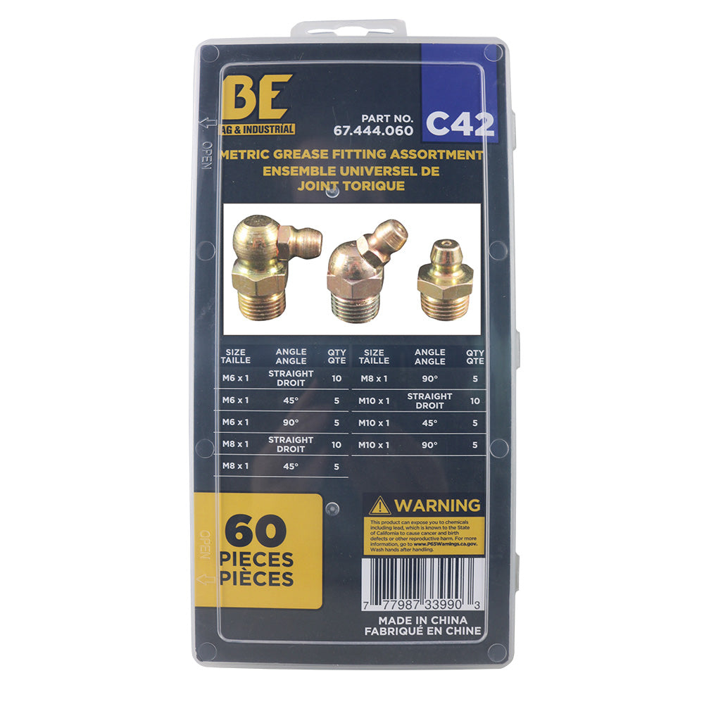 Braber 67.444.060 Grease Fittings 60 Pcs Metric