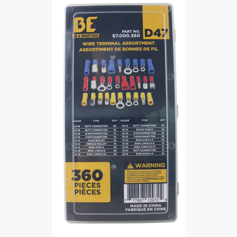 Braber 67.000.360 Wire Terminal Set 360Pcs