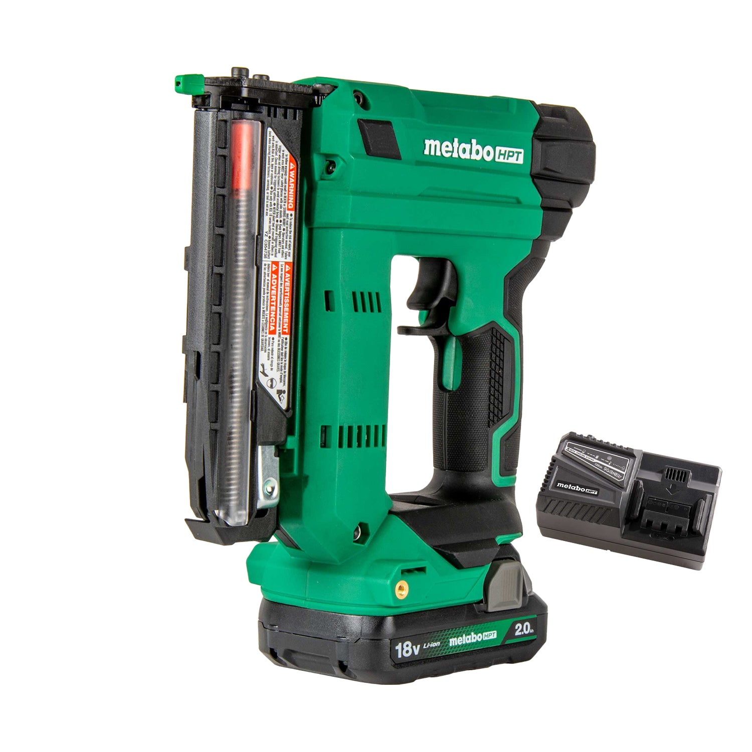 METABO HPT NP1835DAM 18V Pin Nailer Kit, 2.0Ah, 23Ga X 1-3/8
