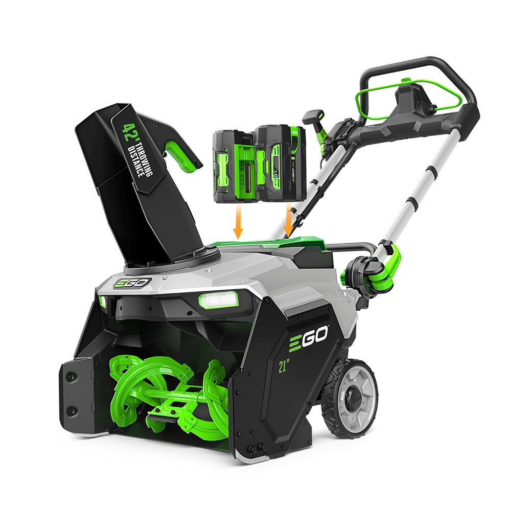 EGO SNT2124 56V Single-Stage Snow Blower Kit 21 in., 2 X 6.0AH (42FT, STEEL AUGER)
