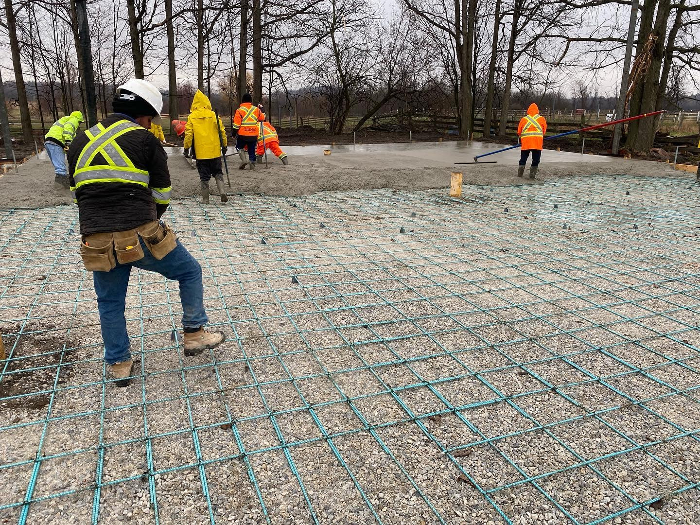 MST-BAR blue fiberglass rebar installed for concrete flatwork
