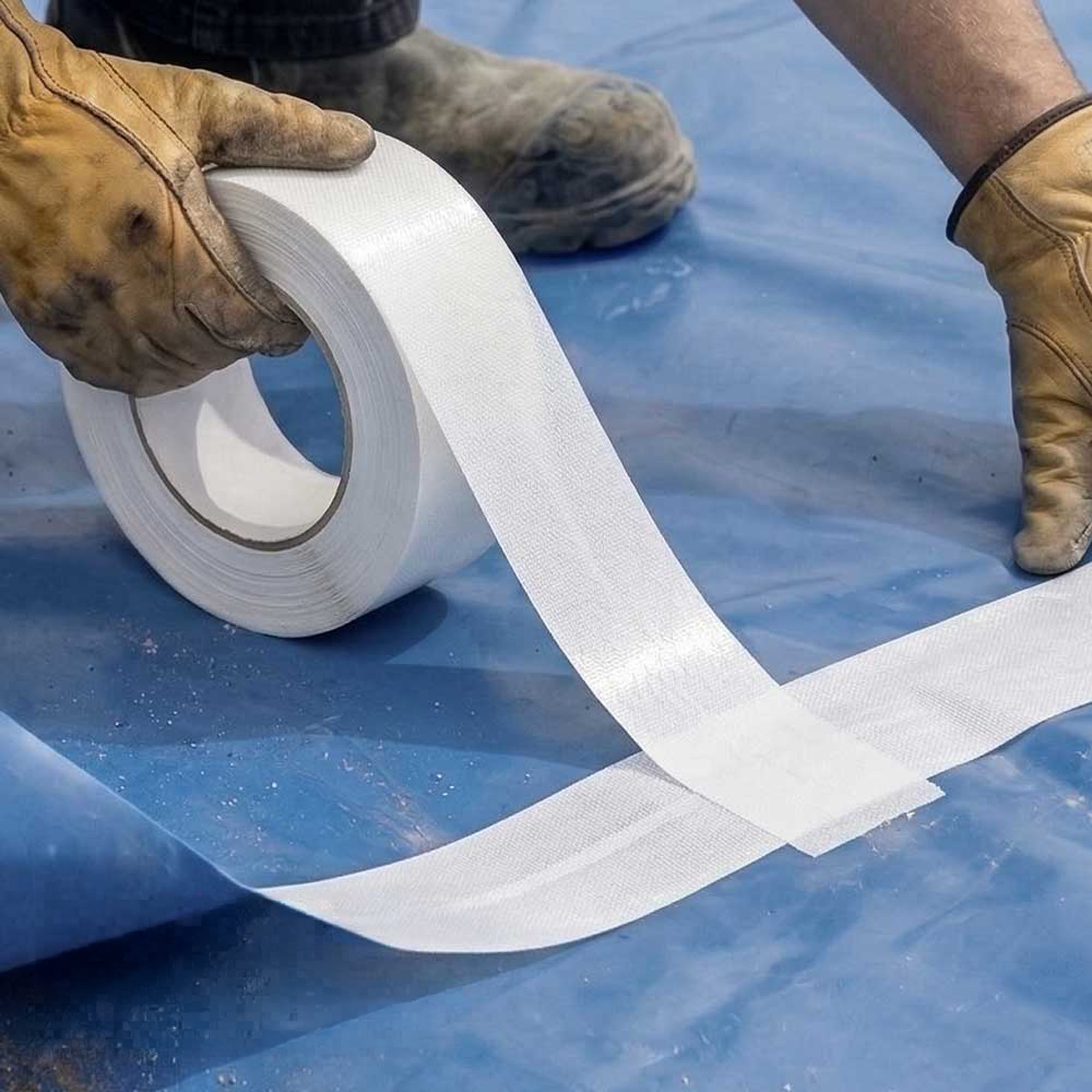 Polytarp 4 in. x 180 ft. Under-Slab Vapour Barrier Tape with Easy-Tear Serrated Edges