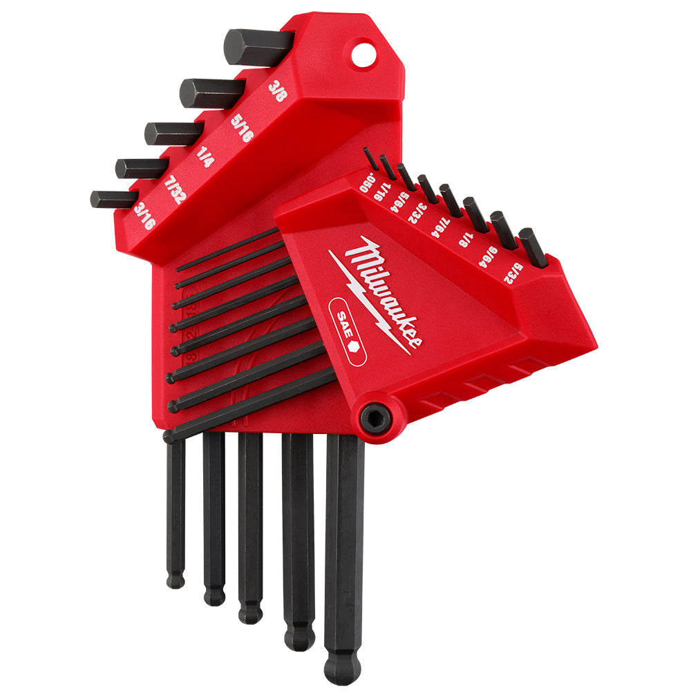 Milwaukee 48-22-2185 13-Key Ball End L-Style Hex Key Set SAE
