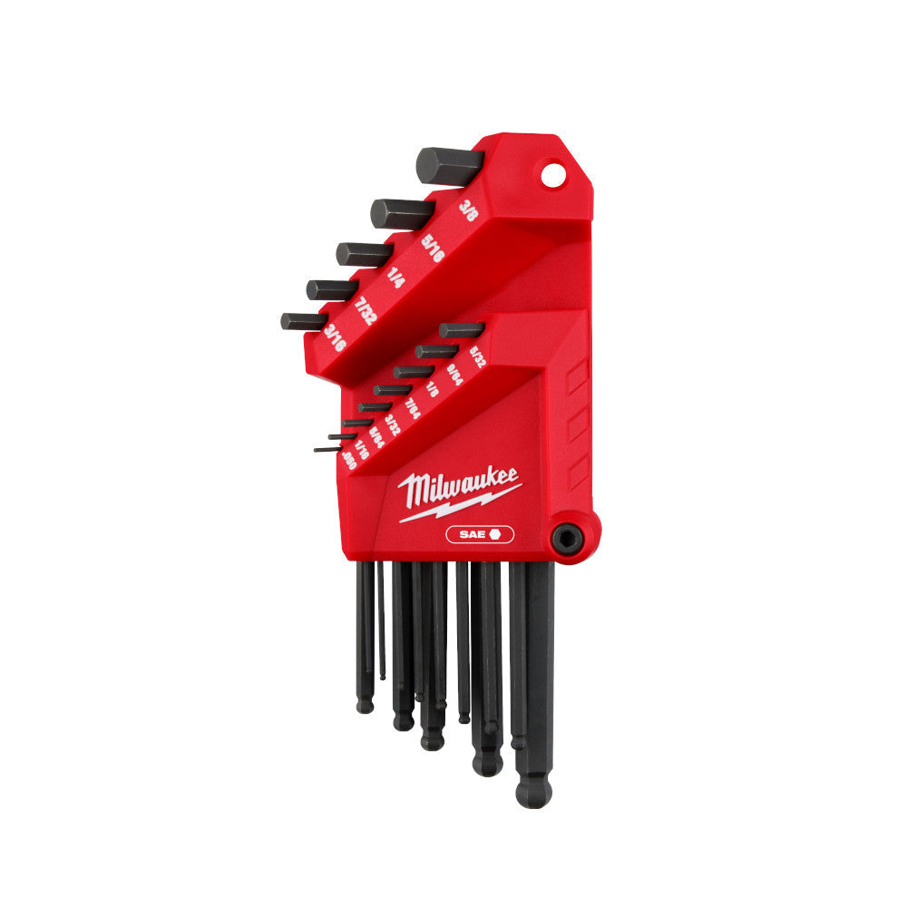 Milwaukee 48-22-2185 13-Key Ball End L-Style Hex Key Set SAE